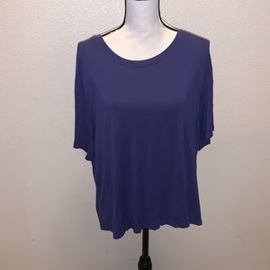 Honeydew blue super comfy stretchy short sleeve pajama top
